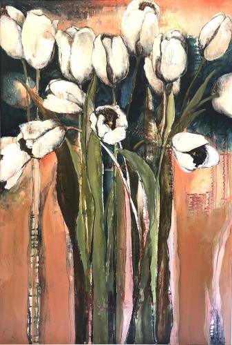 White Tulips #1790 by Anne Salas