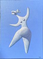 Large Dancing Lady on Blue by Kenneth Vincent
