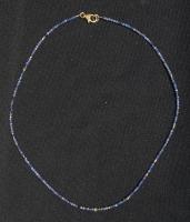 N-361 Faceted Sodalite and Gold Filled Beaded Necklace by Kenneth Pillsworth