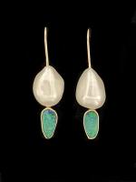 E-230 Keshi Pearls with Opals in 14K Gold by Kenneth Pillsworth