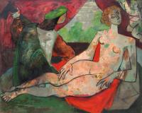 Nude with Lute Player by Tom Maley