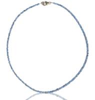 N-230 Aquamarine and 14K Gold filled beaded necklace by Kenneth Pillsworth